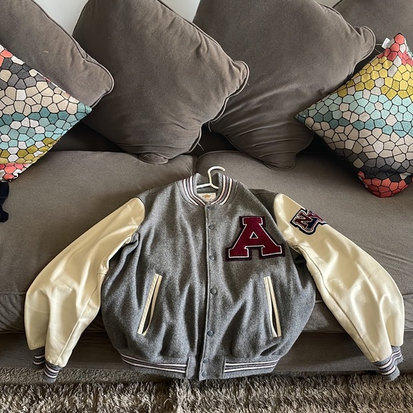 Baseball leather and wool jacket - Picture 7 of 7